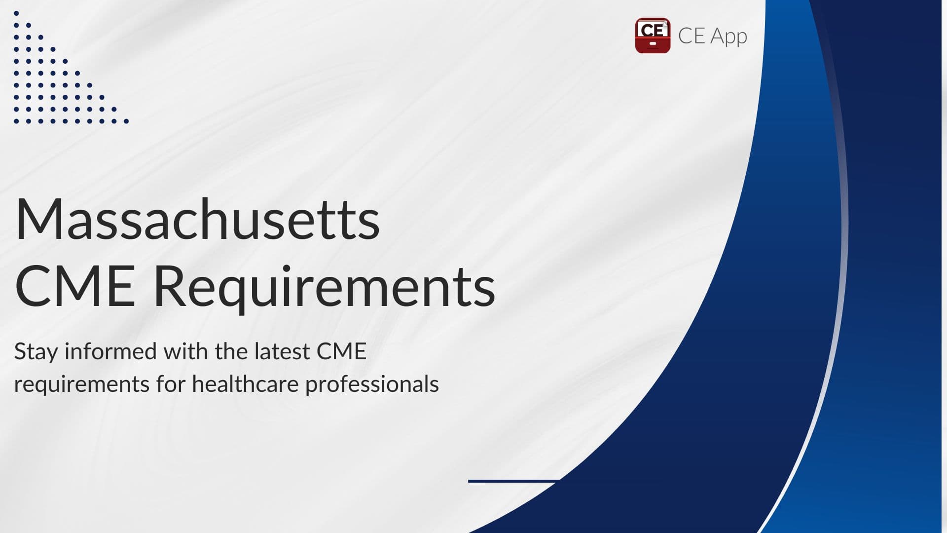 Massachusetts CME Requirements for Licensure