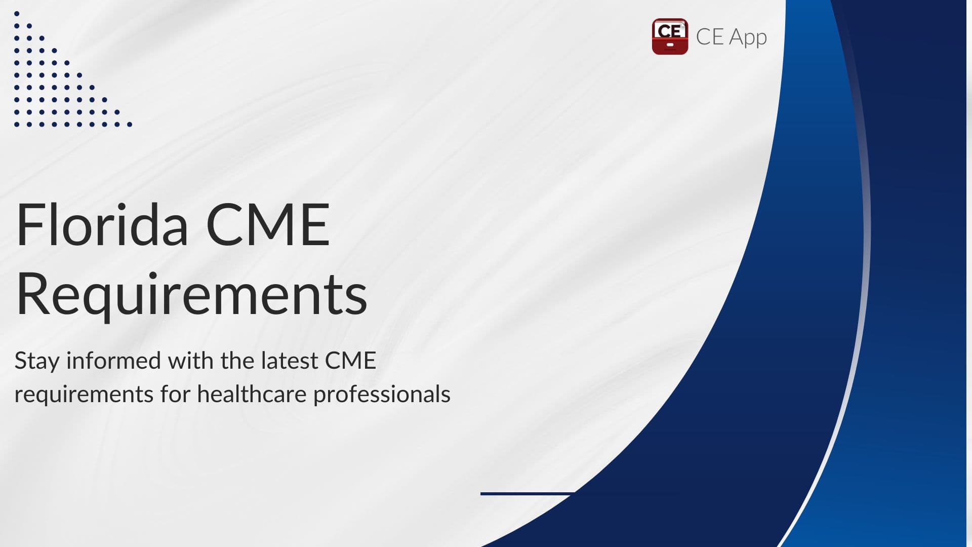Florida CME Requirements for Licensure